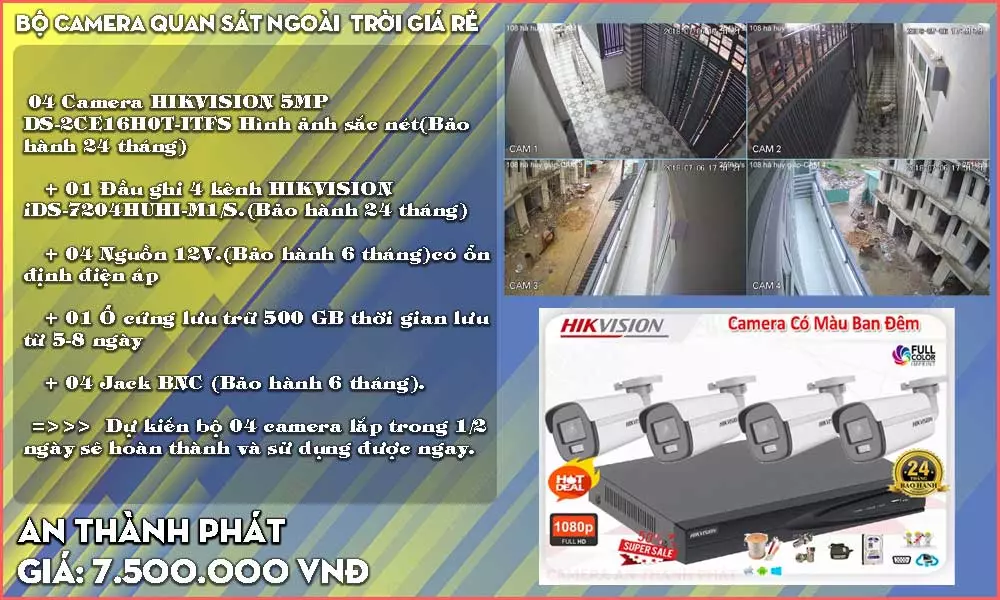 Lắp Camera Hikvision Trọn Gói Giá Rẻ