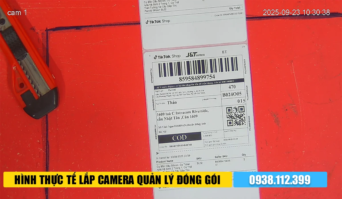 lắp camera quản lý đóng gói hàng hóa