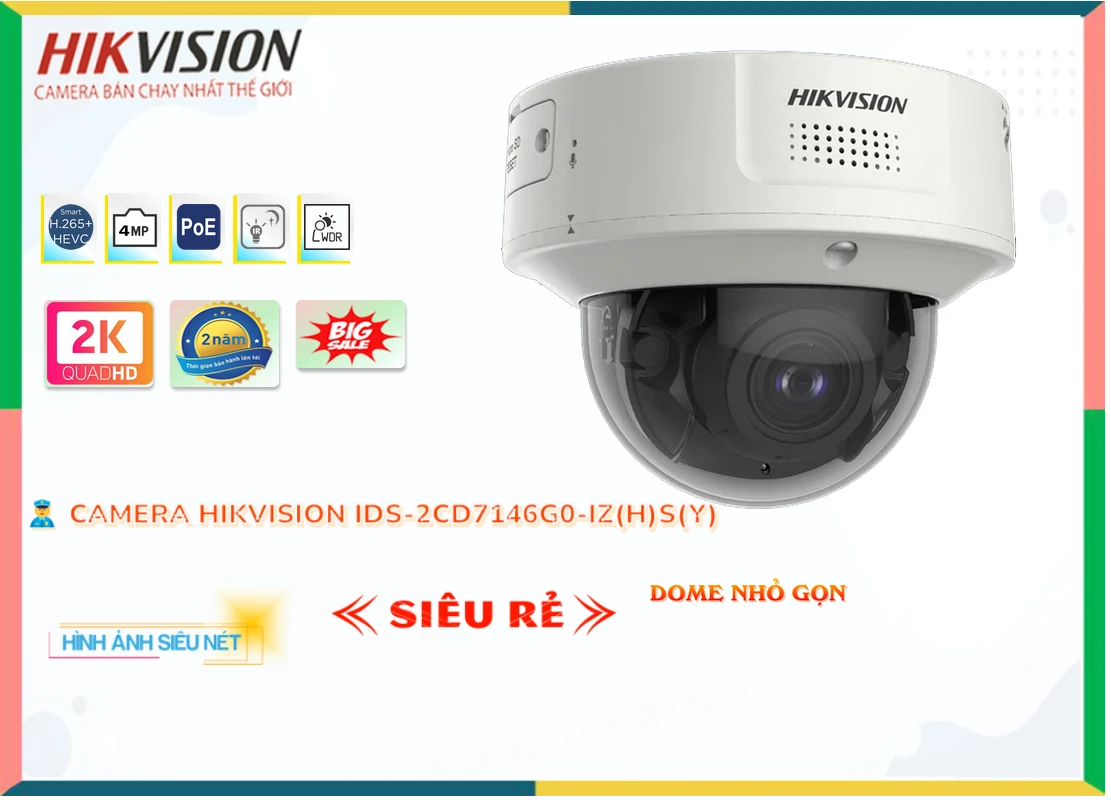 Camera Hikvision iDS-2CD7146G0-IZ(H)S(Y),iDS-2CD7146G0-IZ(H)S(Y) Giá Khuyến Mãi, Công Nghệ IP iDS-2CD7146G0-IZ(H)S(Y)