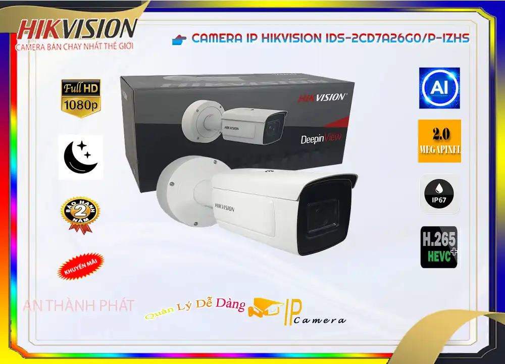 ✪  Camera iDS-2CD7A26G0/P-IZHS Giá rẻ