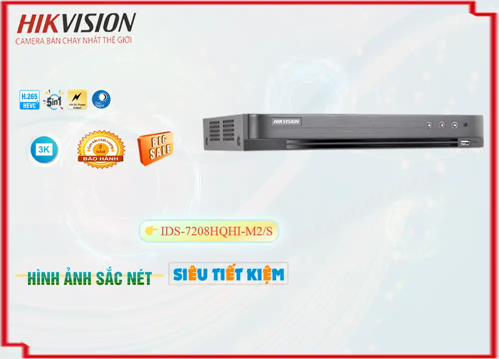 iDS-7208HQHI-M2/S Hikvision giá rẻ chất lượng cao