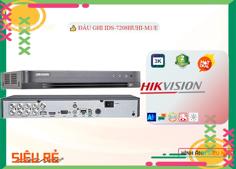 iDS-7208HUHI-M1/E Đầu Ghi Hikvision