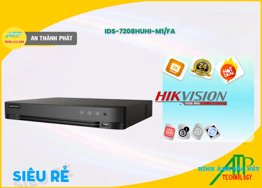 Đầu ghi Hãng Hikvision iDS-7208HUHI-M1/FA Tiết Kiệm