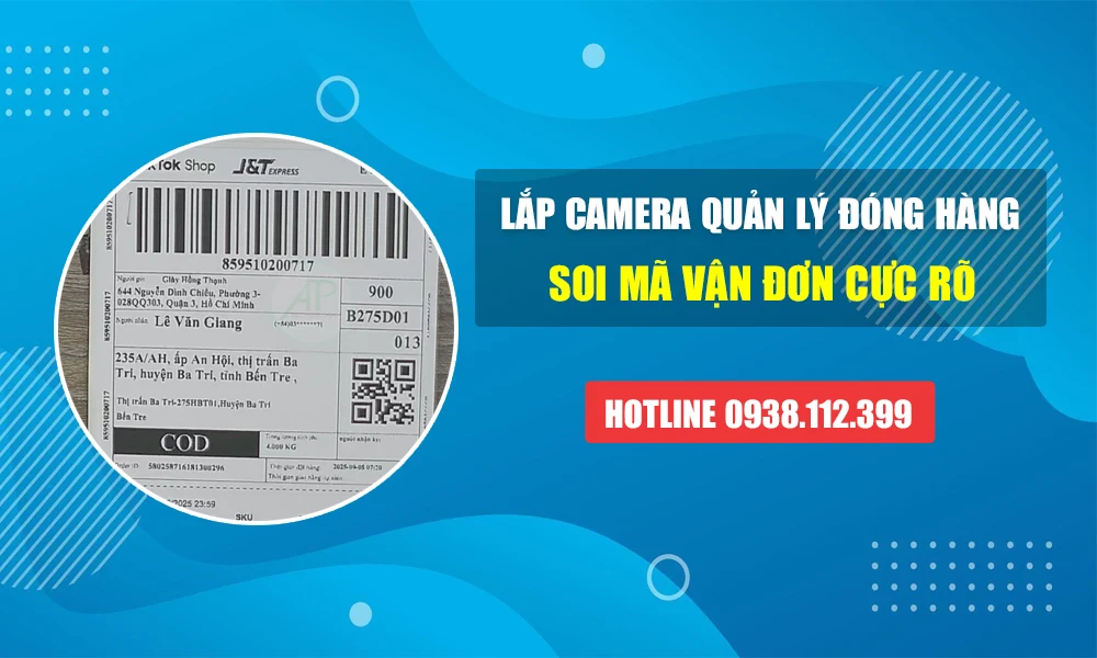 lắp camera quản lý đóng hàng