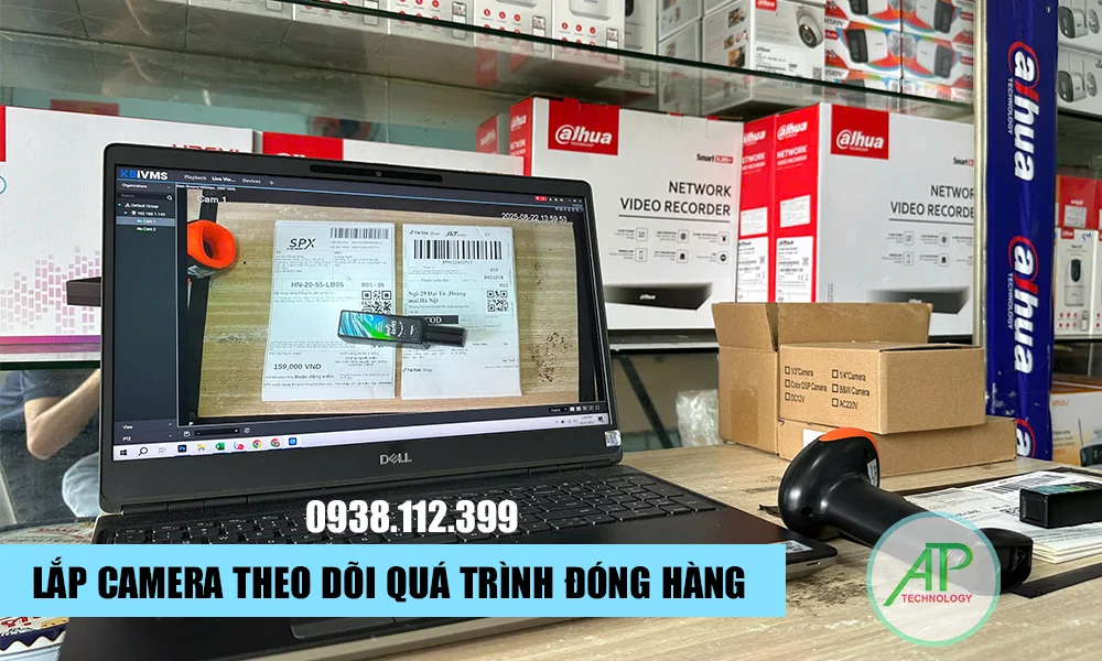lắp camera theo dõi đóng hàng
