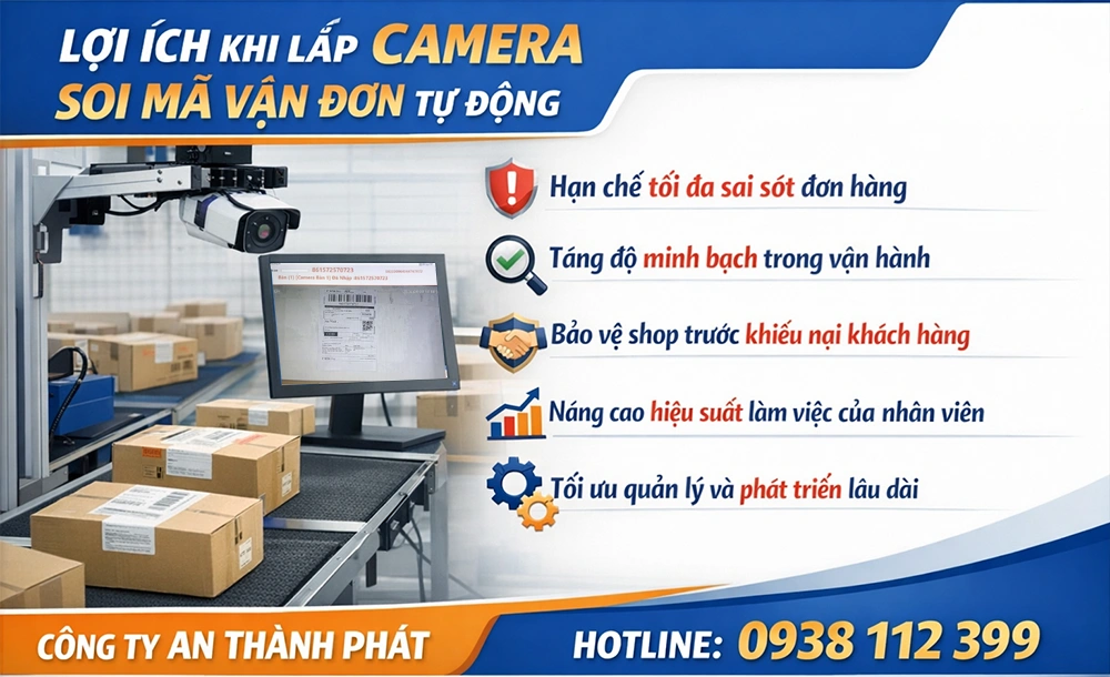 lợi ích khi lắp camera soi mã vận đơn tự động