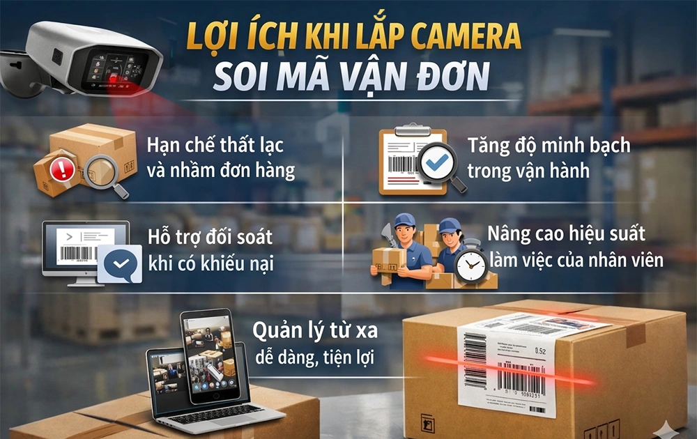 lợi ích khi lắp camera soi mã vận đơn