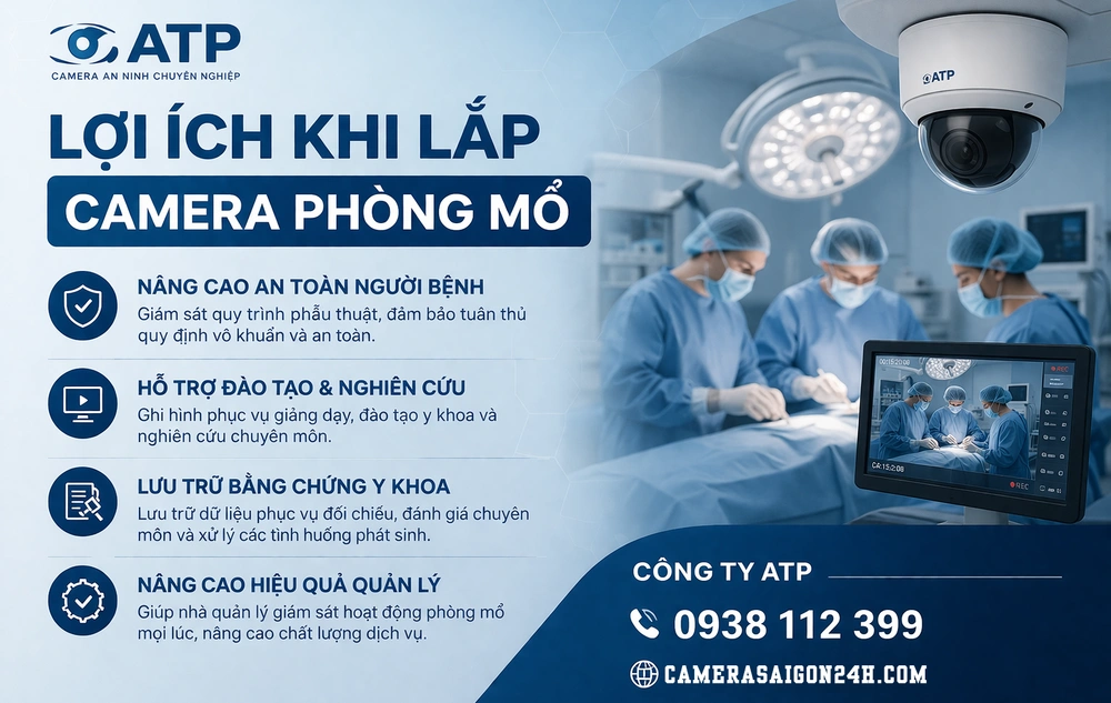 lợi ích khi lắp camera phòng mổ