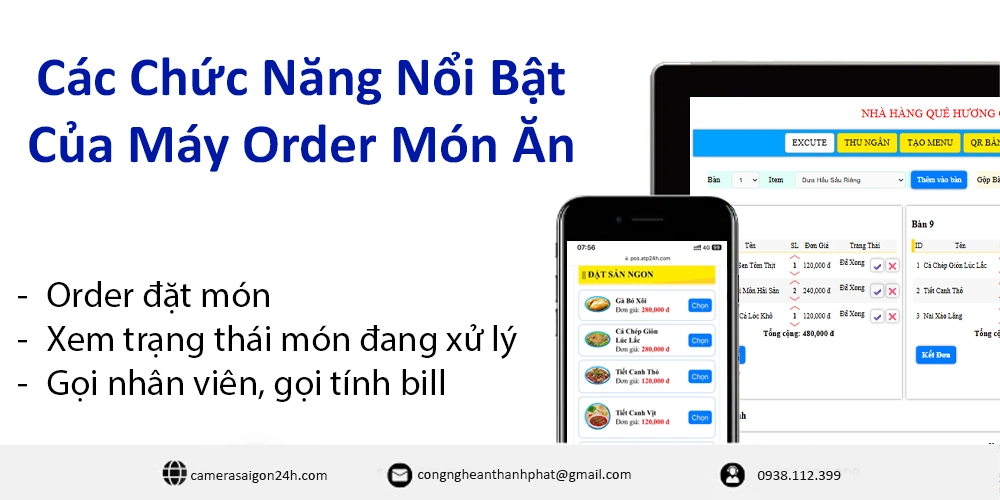 Máy Order Món Ăn