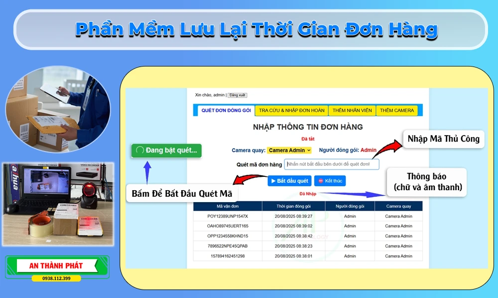 Phần Mềm Lưu Lại Thời Gian Đơn Hàng
