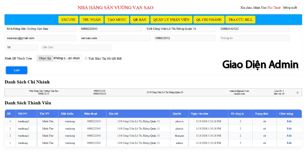 Phần Mềm Order Bằng Điện Thoại