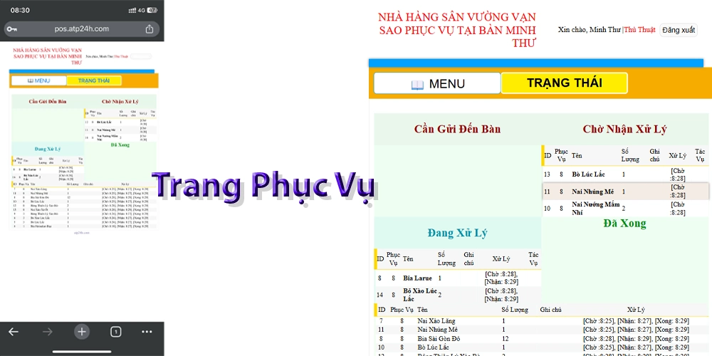 Phần Mềm Order Món Ăn