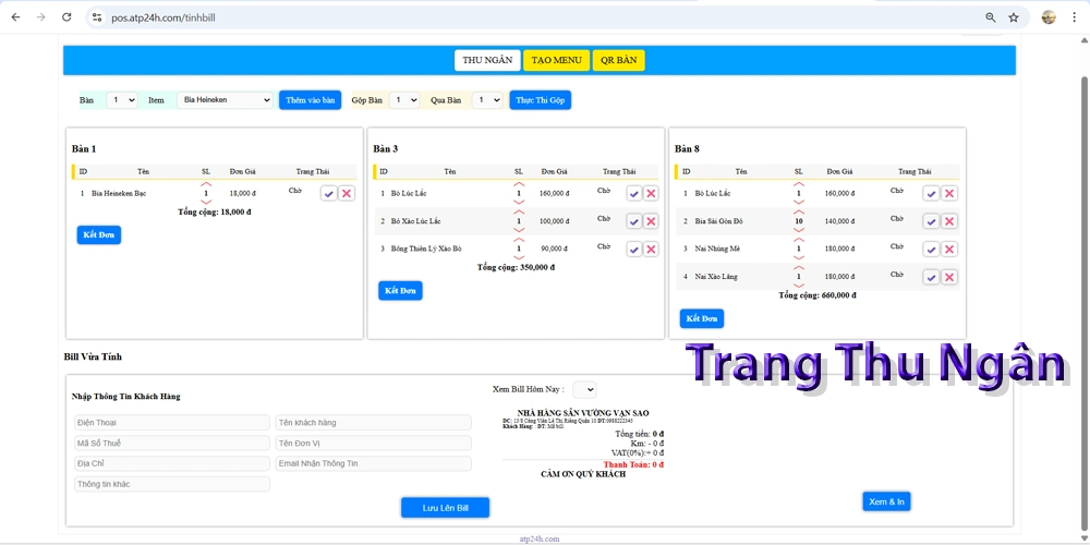 Phần Mềm Order Món Ăn