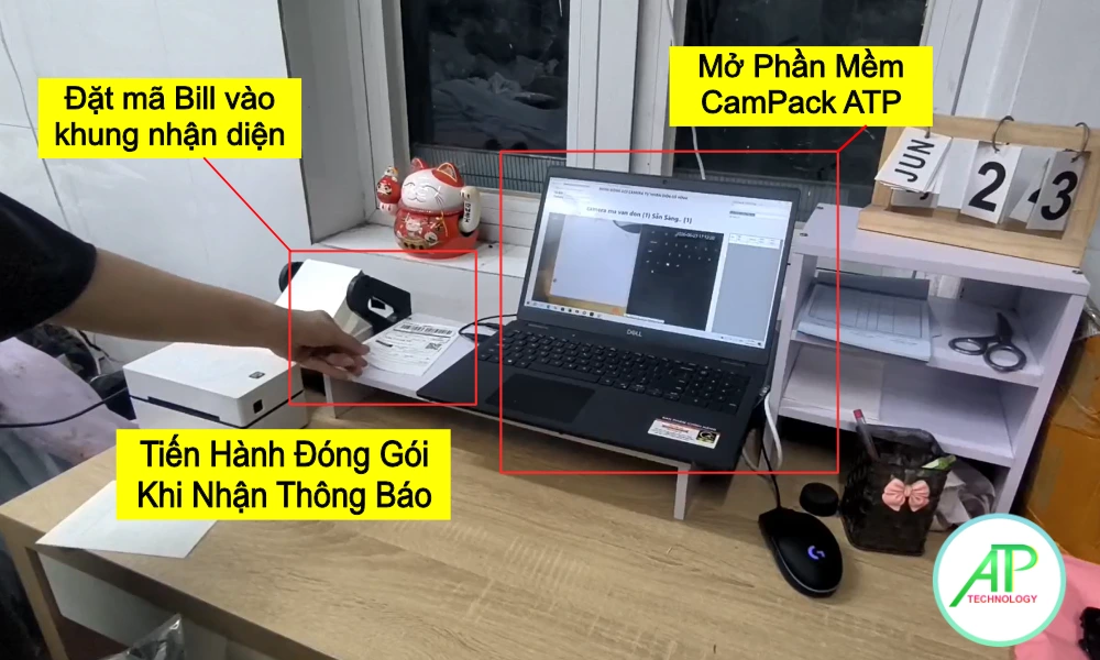 Quy trình đóng gói trên phần mềm quay video đóng hàng CamPack ATP 