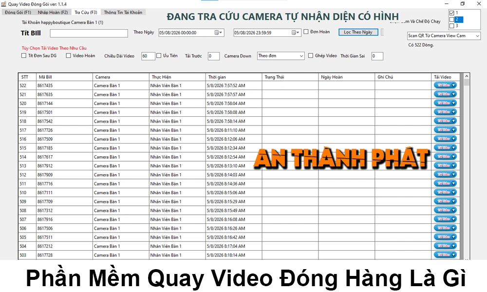 phần mềm quay video đóng hàng là gì