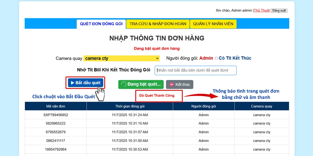 Loại Camera Đọc Được Mã Vạch Kết Hợp Phần Mềm