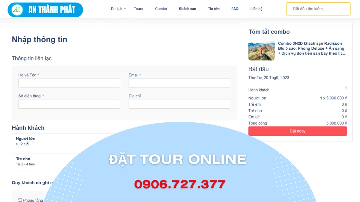 đặt tour du lịch online nhanh chóng