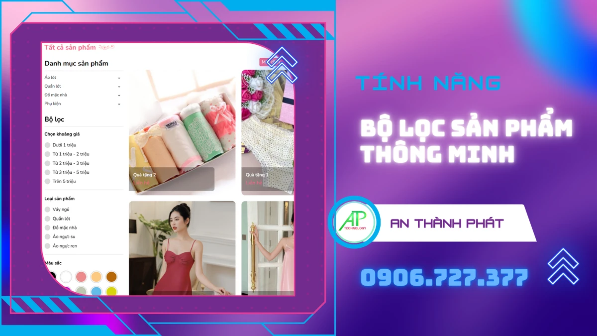 tính năng lọc sản phẩm thông minh