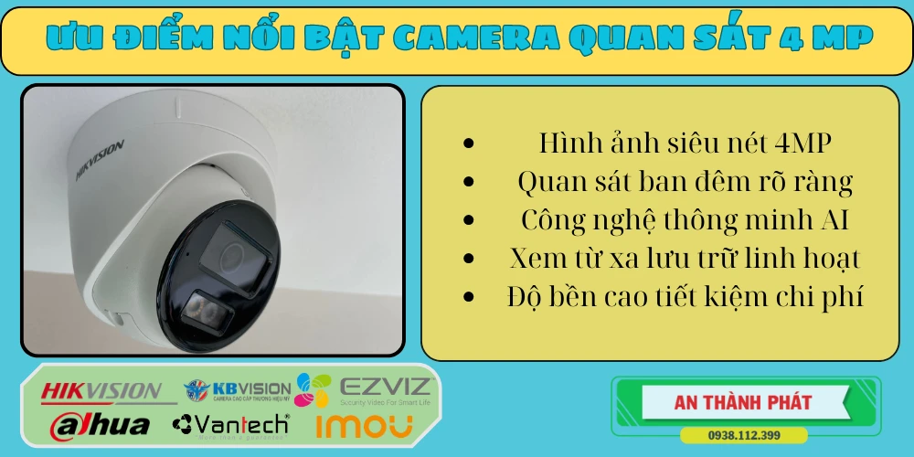 ưu điểm camera quan sát 4mp hình ảnh đẹp chất lượng cao thông minh 