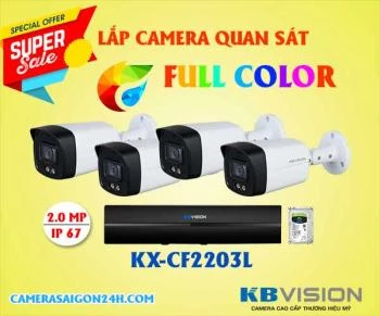 Lắp camera wifi giá rẻ lắp camera full color Kbvision, camera full color Kbvision, camera Full color KX-CF2203L, camera KX-CF2203L, KX-CF2203L