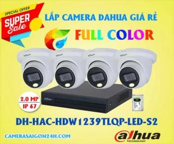 Lắp camera wifi giá rẻ lắp camera dahua full color sắc nét, camera dahua full color, lắp camera full color, camera full color DH-HAC-HDW1239TLQP-LED-S2, camera HDW1239TLQP, DH-HAC-HDW1239TLQP-LED-S2